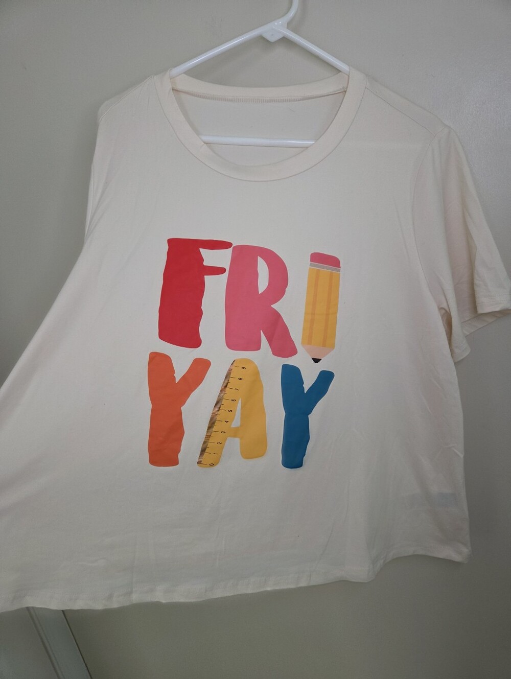 Shein Curve Women's Friyay Teacher T-shirt Sz 2XL - Picture 5 of 7